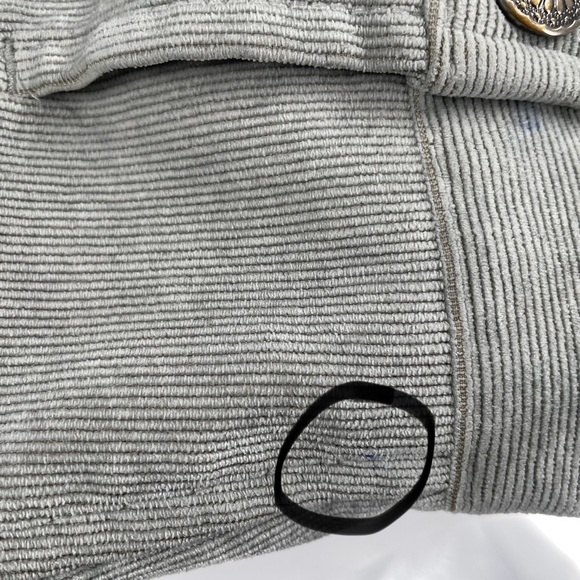 Christopher & Banks Grey Corduroy Long Sleeve Button Up Fitted Jacket Blazer - Picture 14 of 15